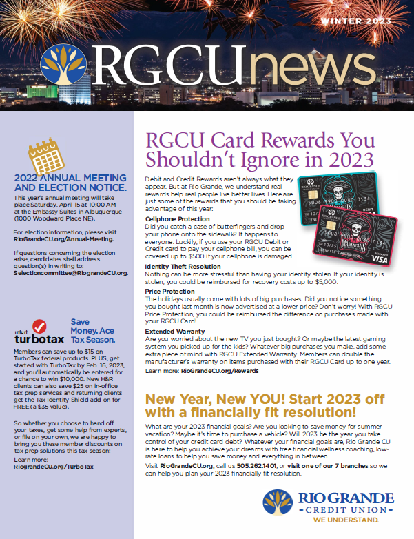 RGCU News 2023 Q1 Winter Newsletter